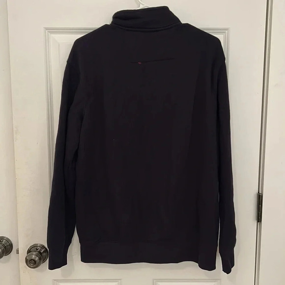 Chaps blue fleece quarter zip sweatshirt size large mock neck - Picture 5 of 6